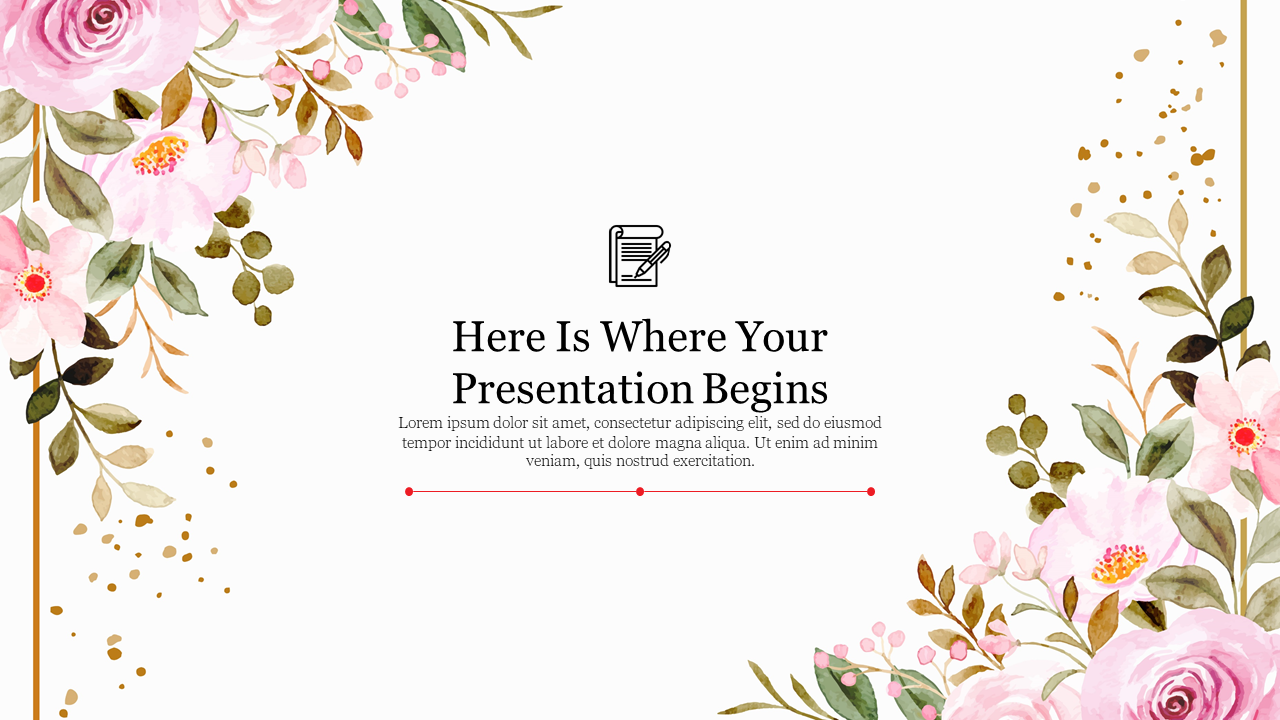 Floral PowerPoint Backgrounds Template and Google Slides